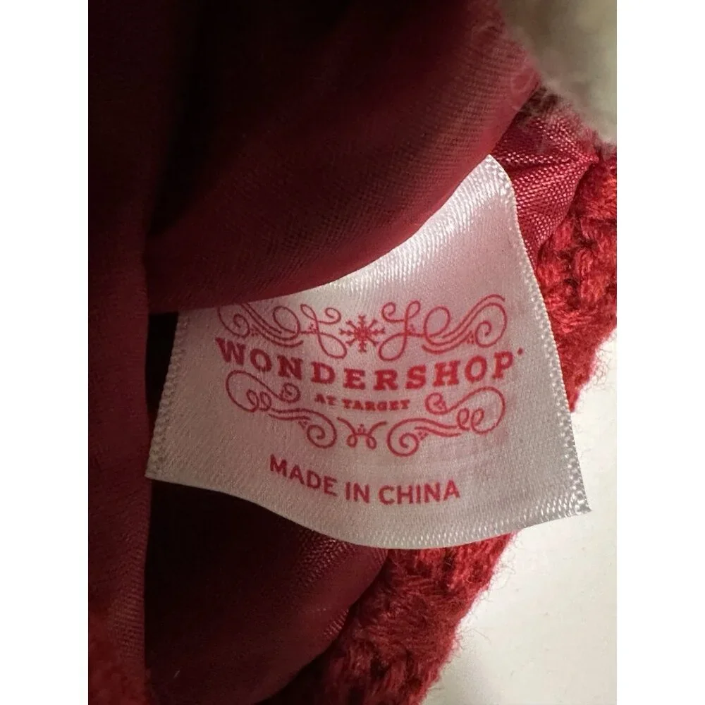 Target Wondershop Knit Dog Puppy Paw Print Embroidered Christmas Stocking Pocket